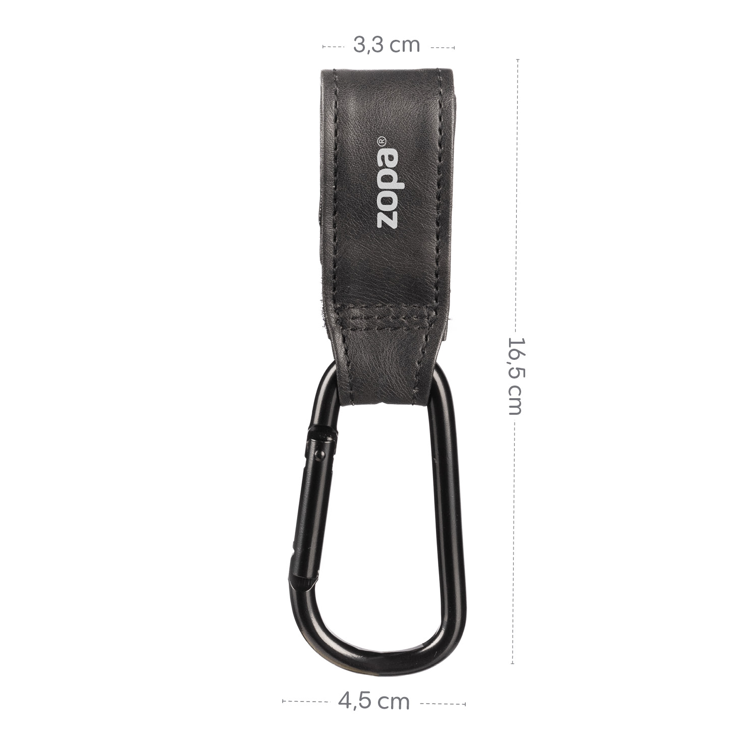 Multifunkční popruh se skobou DELUXE 2 ks, Black