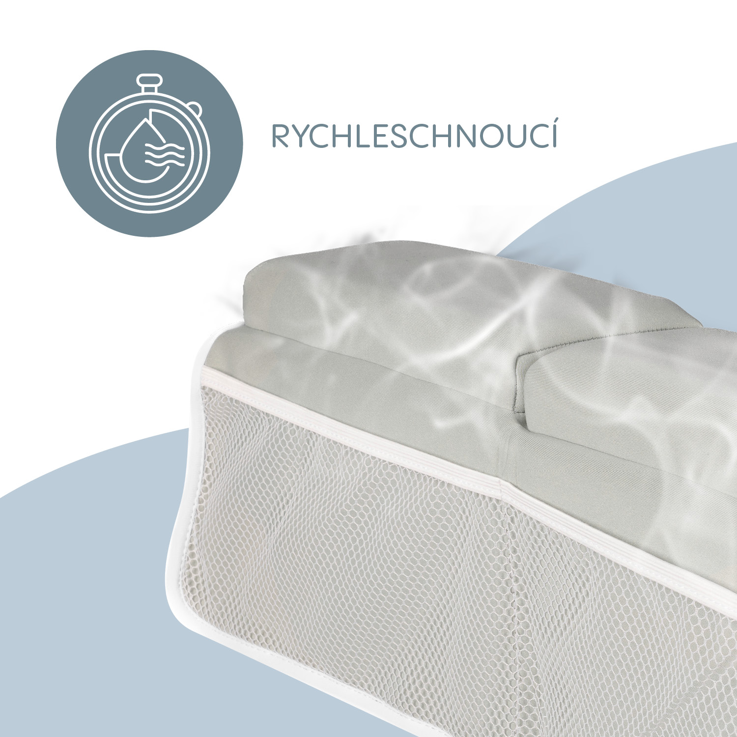 Podložka loketní na okraj vany, Grey