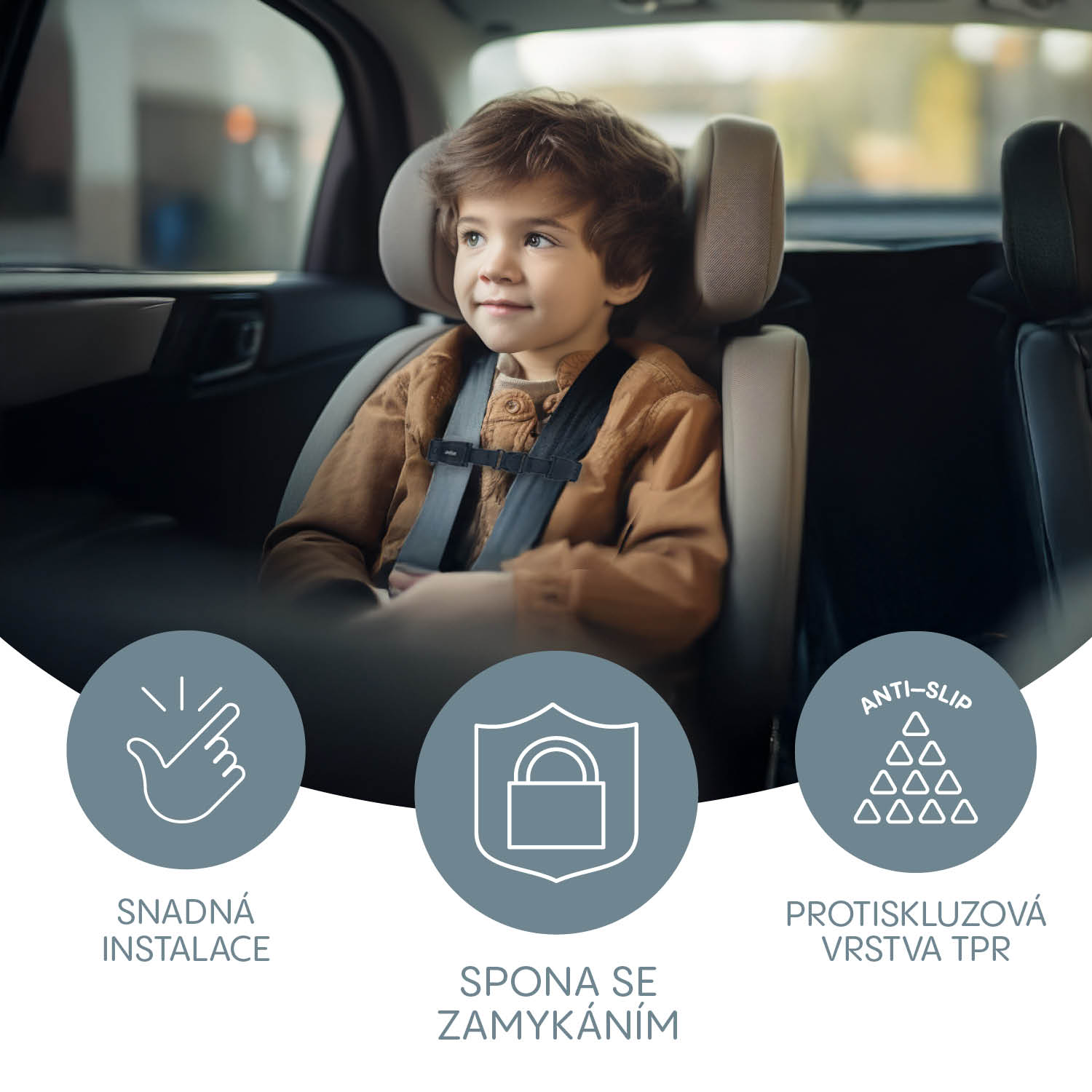 Zámek bezpečnostních pásů pro autosedačky DELUXE, Black