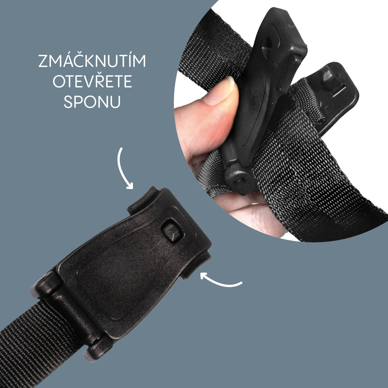 Zámek bezpečnostních pásů pro autosedačky DELUXE, Black