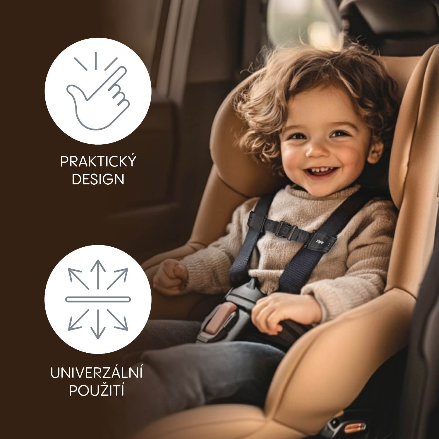 Zámek bezpečnostních pásů pro autosedačky DELUXE, Black