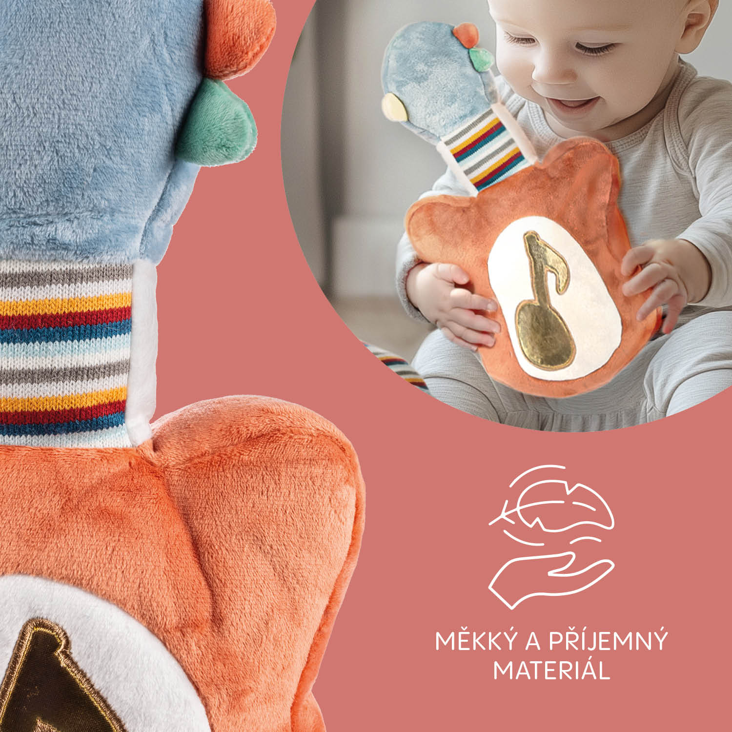 Plyšová hudební hračka 3v1, My first guitar