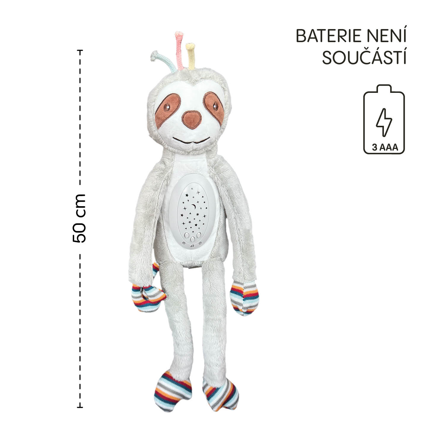 Plyšový usínáček s projektorem a melodiemi, Raccoon