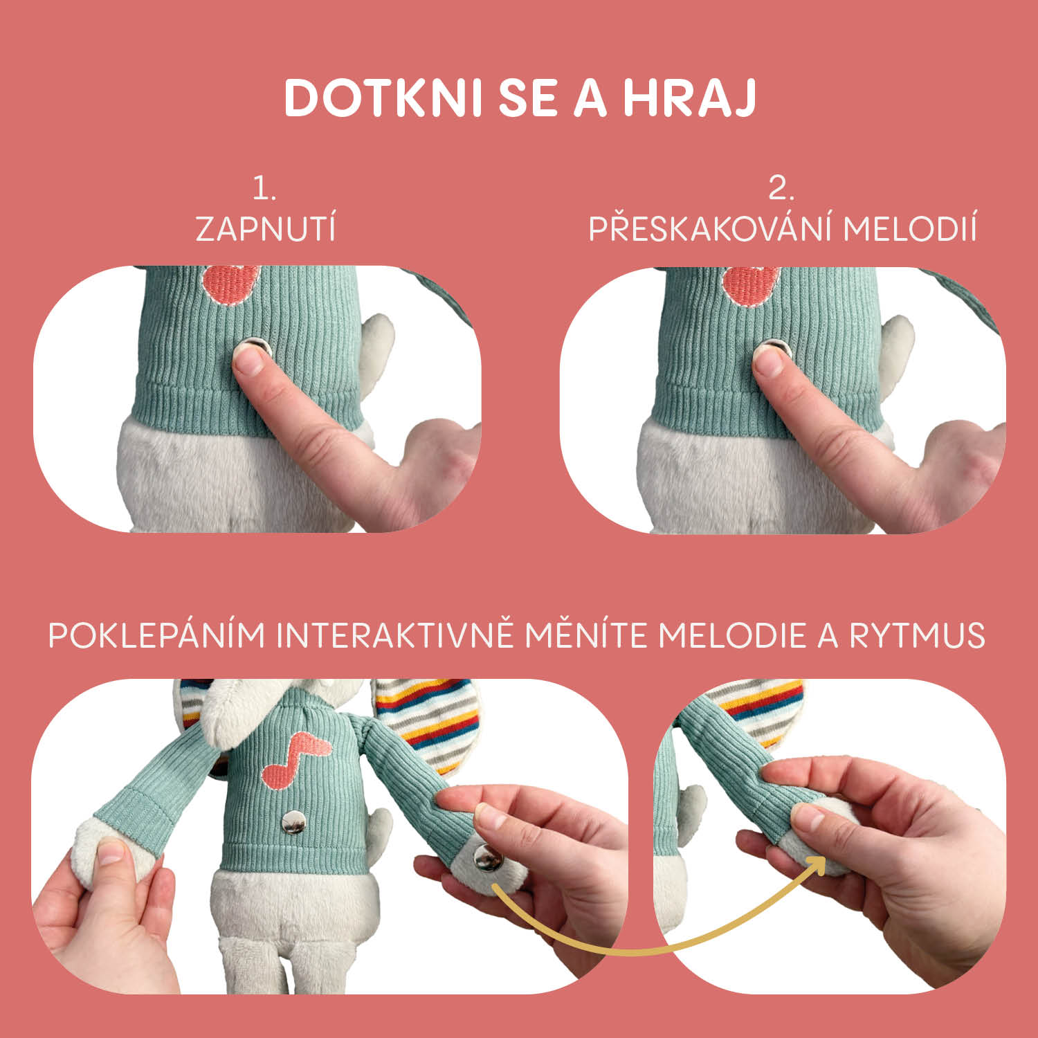 Plyšový interaktivní parťák, Elephant