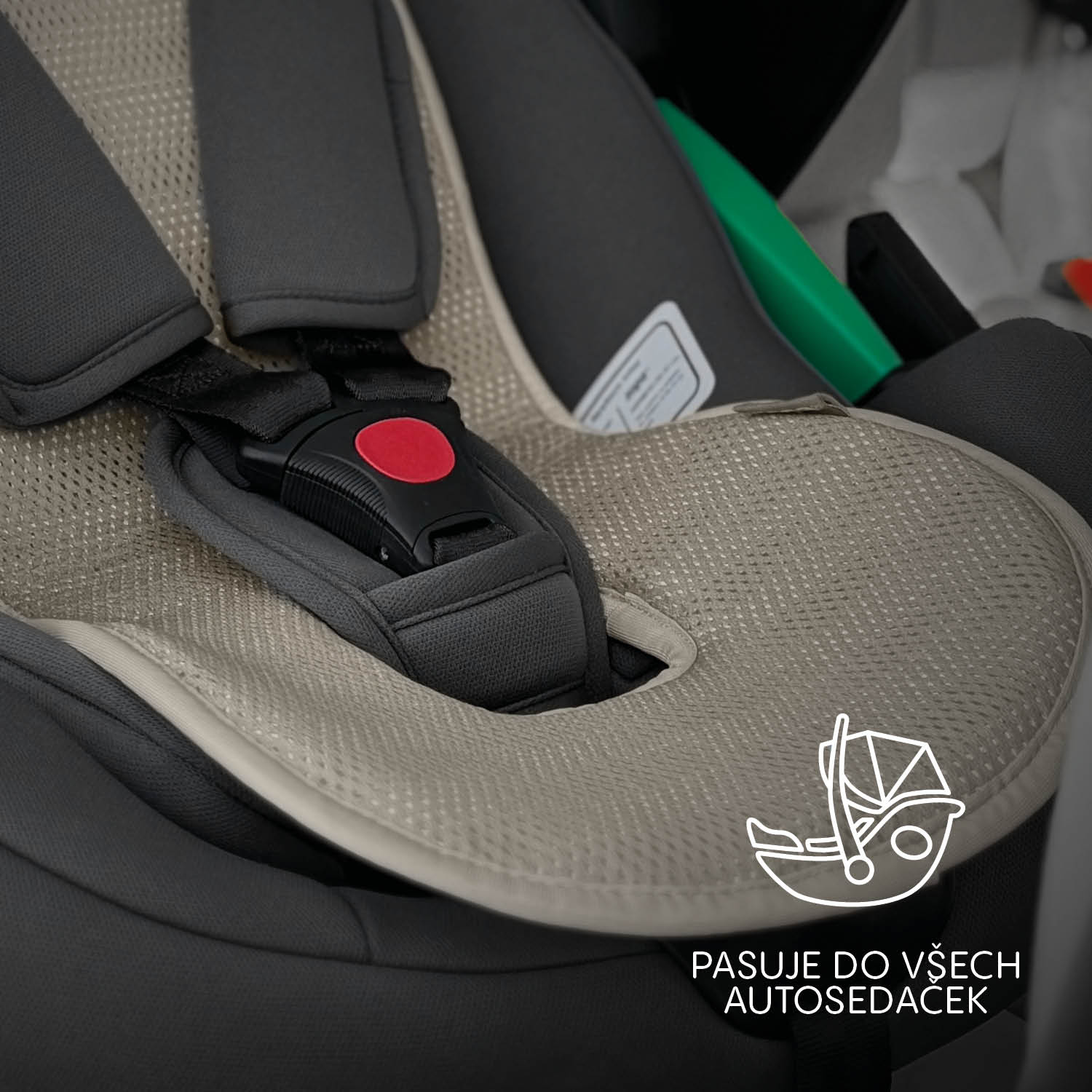 Prodyšná podložka do autosedačky Breeze sk. 0+, Ivory Beige