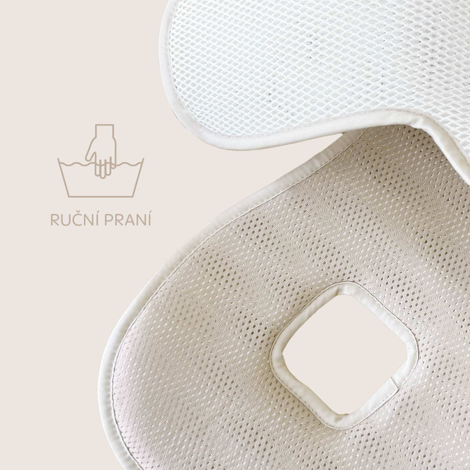 Prodyšná podložka do autosedačky Breeze sk. 0+, Ivory Beige