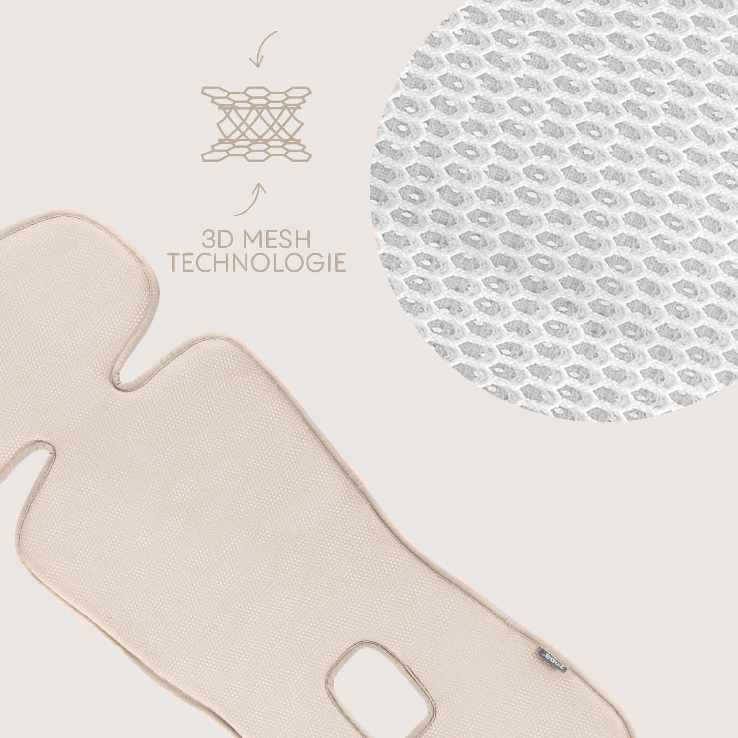 Prodyšná podložka do autosedačky Breeze sk. 1, Toffee Brown