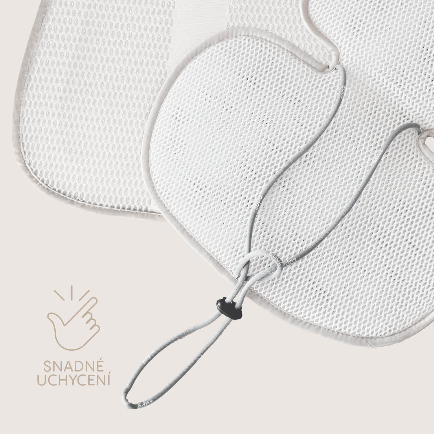 Prodyšná podložka do autosedačky Breeze sk. 2/3, Ivory Beige