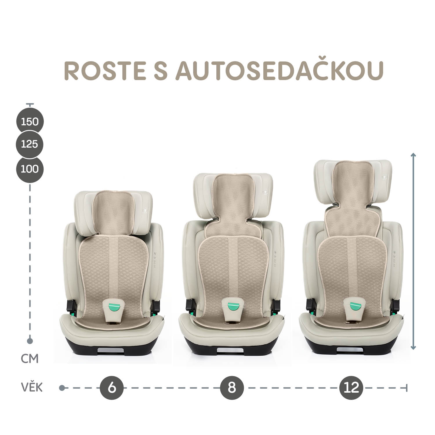 Prodyšná podložka do autosedačky Breeze sk. 2/3, Toffee Brown