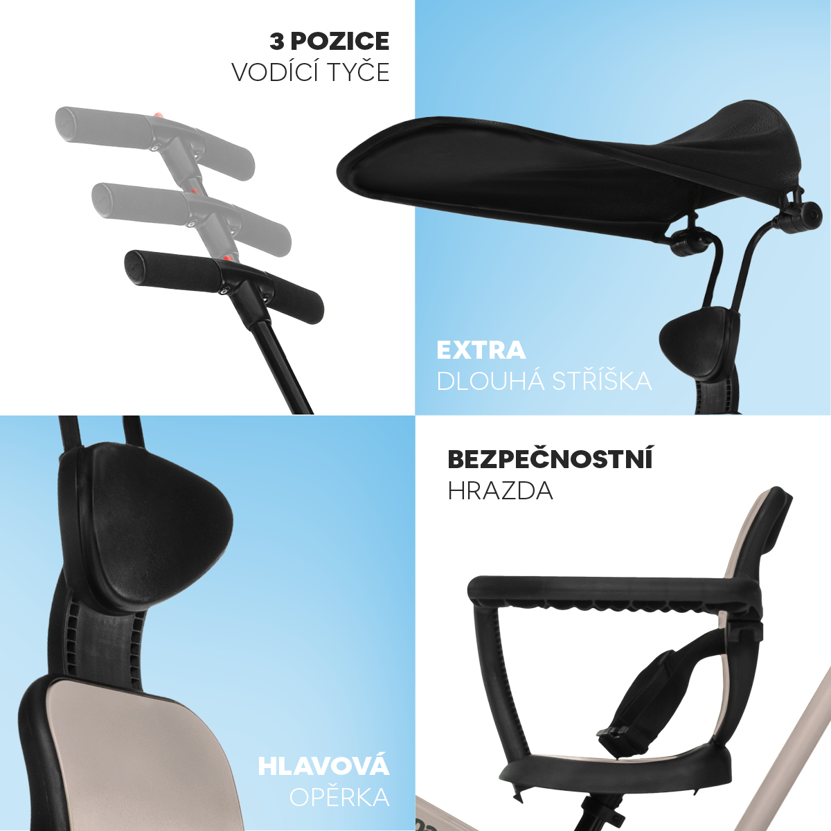 Tříkolka Pro 6v1, Boss Grey