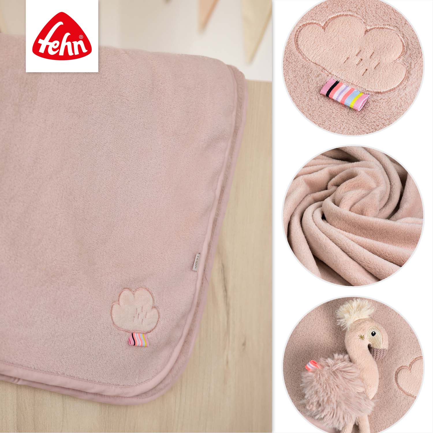 Mazlící deka plameňák, Pink