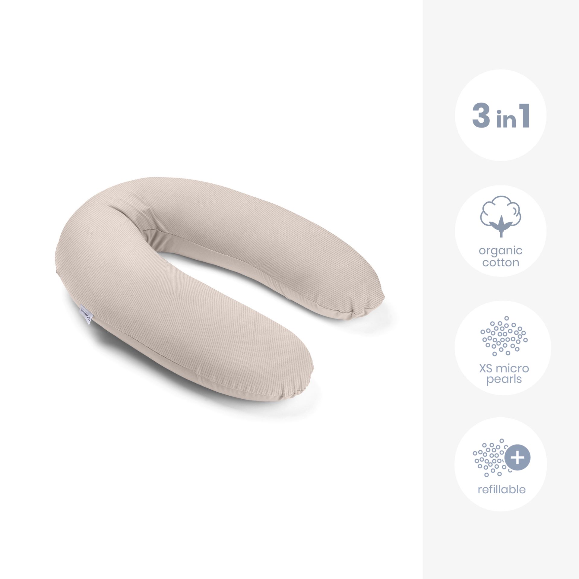 Buddy multifunkční kojící polštář, Corduroy Sand