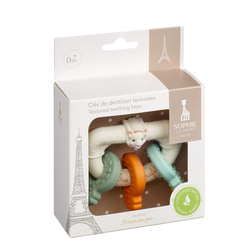 Vulli Kousátko s barevnými klíčky, 100% přírodní kaučuk