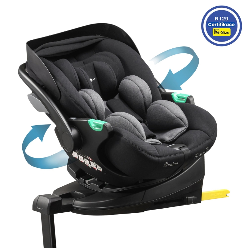 Cozy N Safe AVALON i-Size 360° autosedačka vč. ISOFIX báze, Black/Grey 2025