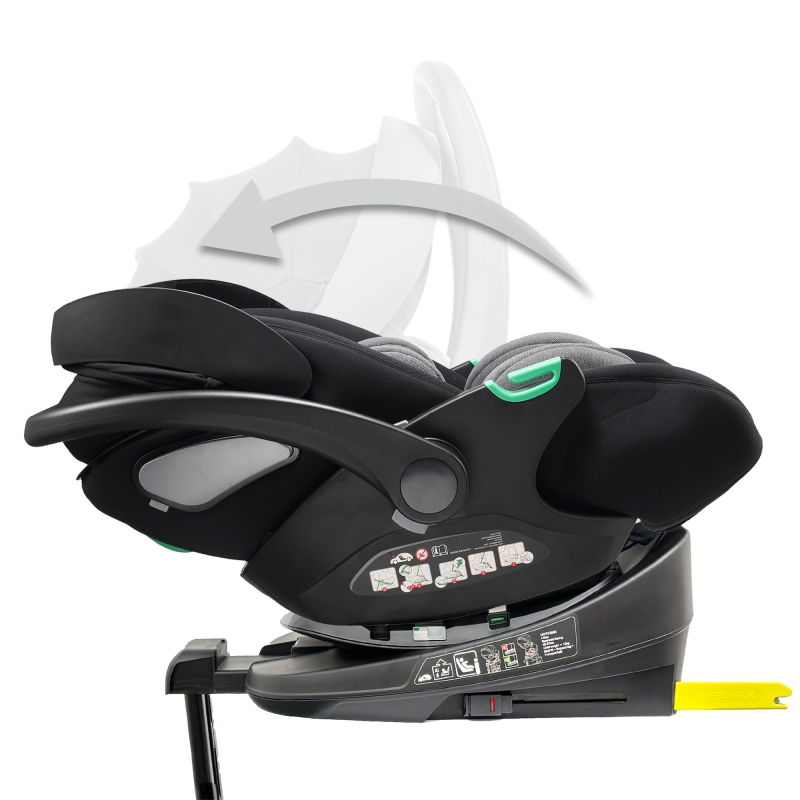Cozy N Safe AVALON i-Size 360° autosedačka vč. ISOFIX báze, Black/Grey 2025