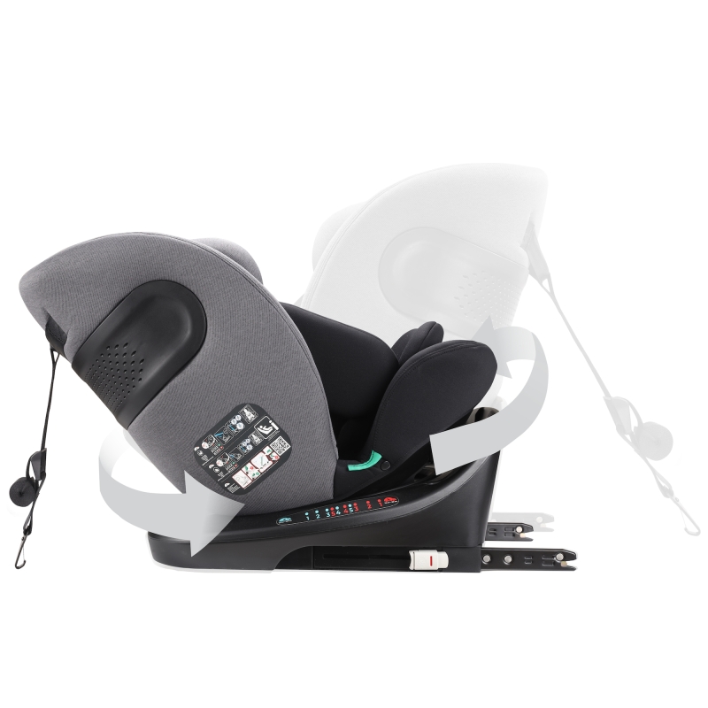 Cozy N Safe GALAXY i-Size 360° autosedačka 40-150, Black/Grey 2025