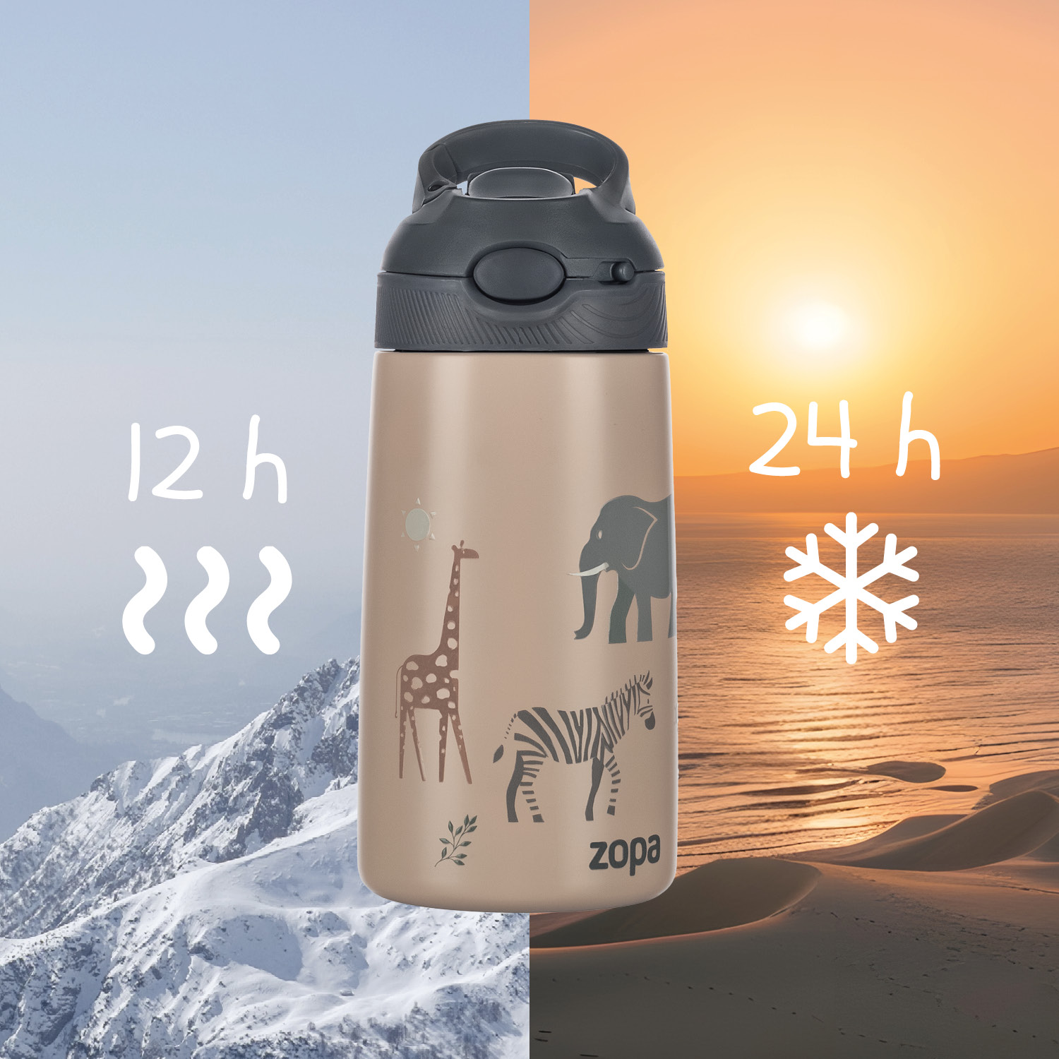 Termoska na pití sport 400 ml, Safari