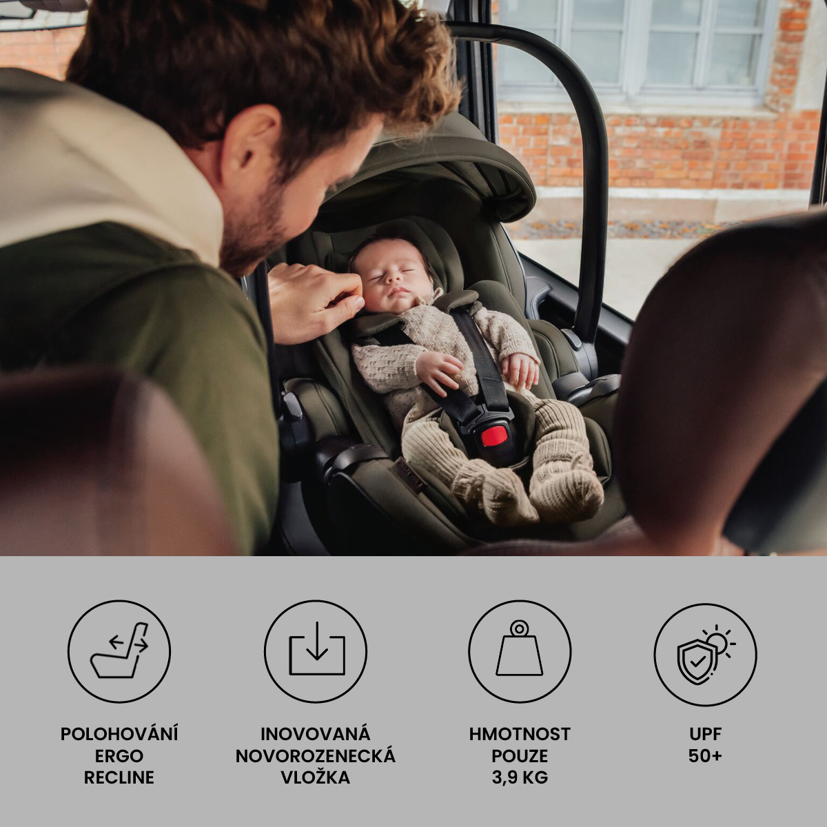 Autosedačka Baby-Safe Pro Style, Sage Green