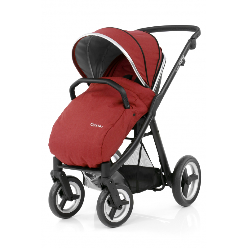 BabyStyle kočárek Oyster Max Black/Tango Red 2019