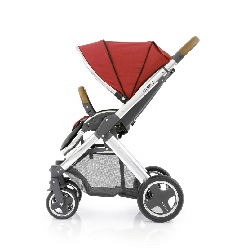 BabyStyle Oyster 2 kočárek Mirror Tan/Tango Red 2019
