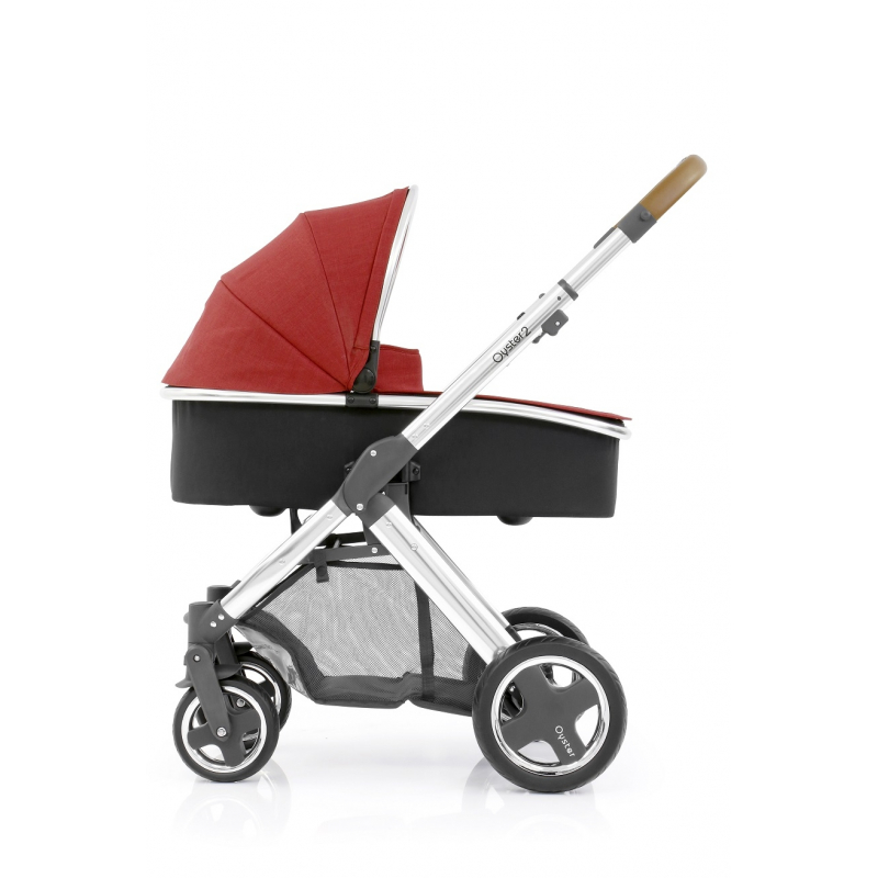 BabyStyle Oyster 2 kočárek Mirror Tan/Tango Red 2019