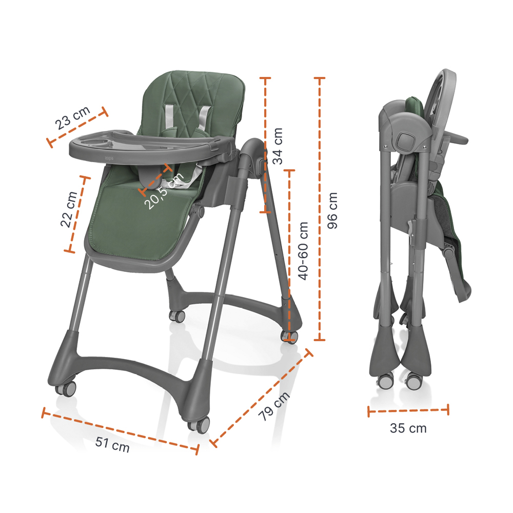 Dětská židlička Primo, Light Grey