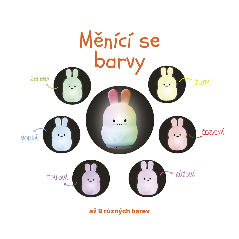 Silikonová LED noční lampička vel. M, Muffin