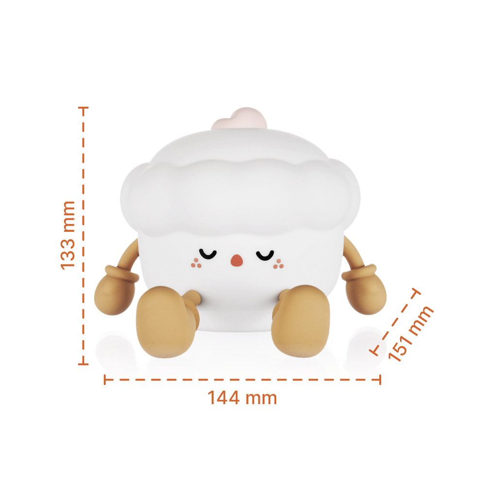 Silikonová LED noční lampička vel. M, Muffin