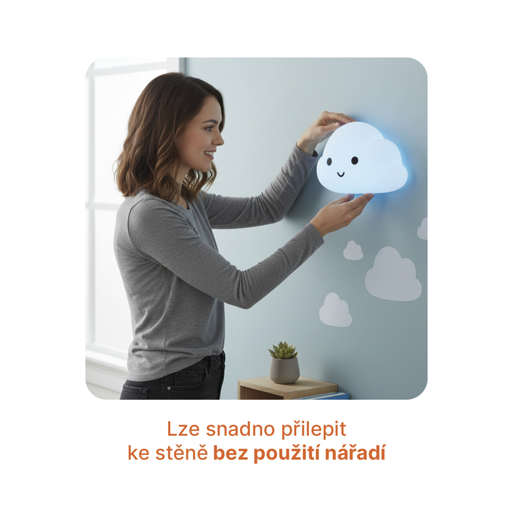 Silikonové nástěnné noční světlo, Cloud