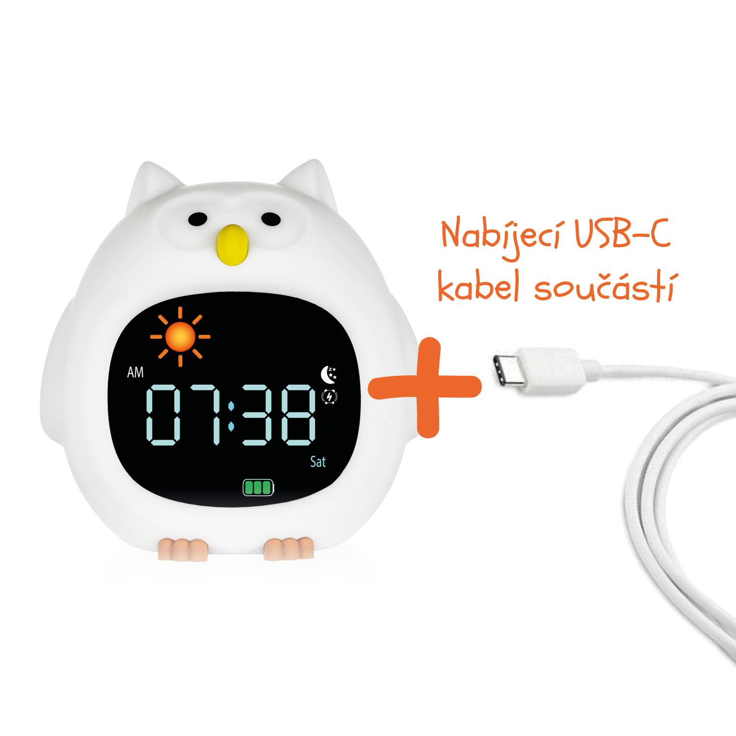 Silikonový dětský budík s nočním světlem a hudbou, Dog