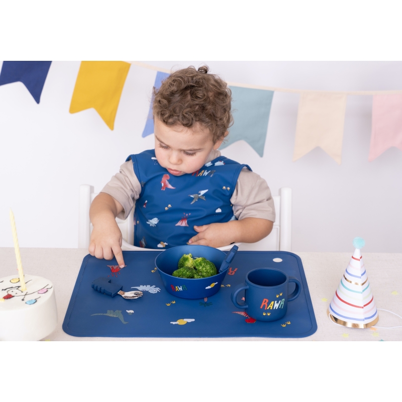 Citron Mini silikonový hrneček, 180ml - Blue Dino