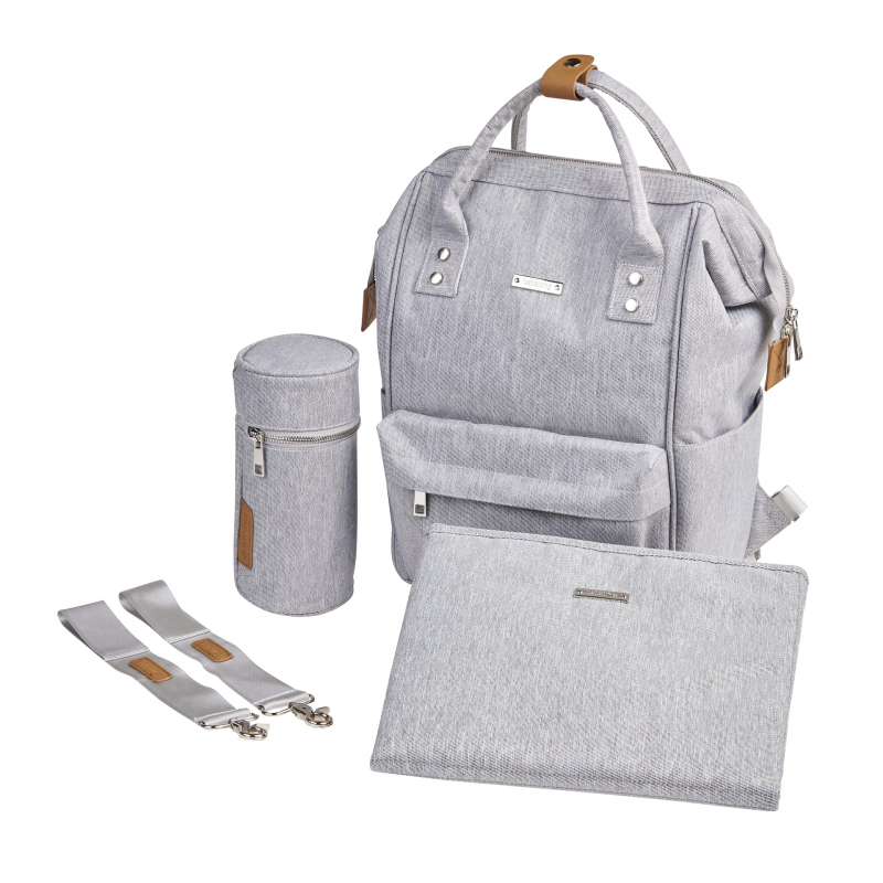 BabaBing Mani přebalovací taška/ batoh, Grey Marl