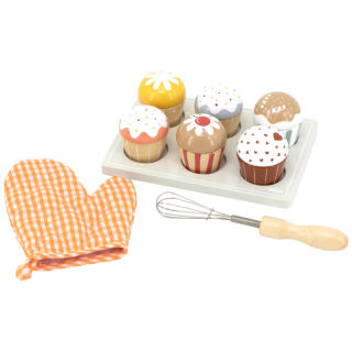 TRYCO Dřevěný Cupcake Set