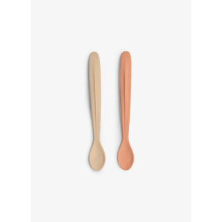 Citron Silikonové lžičky - dlouhé, 2ks - Blush Pink/ Beige