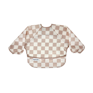 Tiny Twinkle Bryndák s dlouhým rukávem, S - Beige Checkers