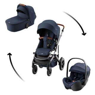 Set kočárek Smile 5Z + hluboká korba + autosedačka Baby-Safe PRO Style, Night Blue