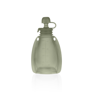 Silikonová plnitelná kapsička na dětskou stravu, Transparent Green