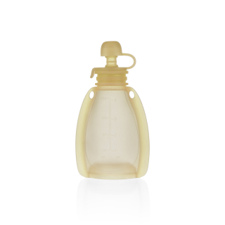 Silikonová plnitelná kapsička na dětskou stravu, Transparent Yellow