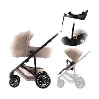 Set kočárek Smile 5Z + hluboká korba + autosedačka Baby-Safe PRO + Vario Base 5Z Style, Teak